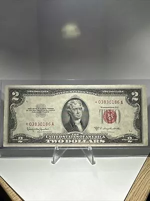 1953 2 Dollar Bill Red Seal Star Note • $1500