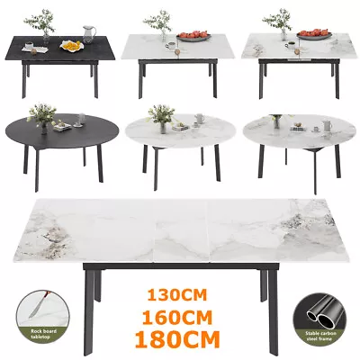 Flexible Extendable Dining Tables Sintered Stone Top W/ High Strength Metal Legs • $609.93