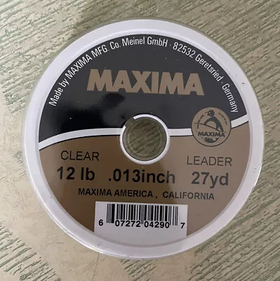 Maxima Leader Wheel 12lb Clear 27yds Fishing Line • $8.69