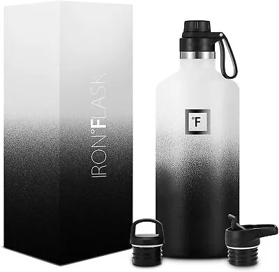 IRON °FLASK Sports Water Bottle 3 Lids (Spout Lid) Leak Proof Vacuum Insulated • $17.90