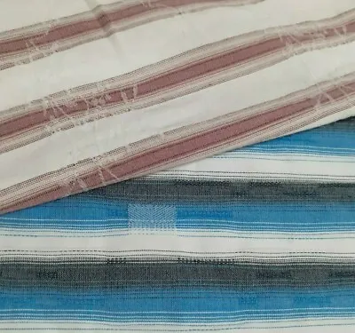 Cotton Shirt Fabric Figured Striped Cotton Blend  55  Wide 2 Way Stretch • £4.52
