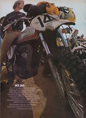 1973 Yamaha Mx360 Sales Ad Vintage Mx 360 • $12.68