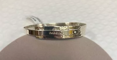 BRAND NEW Ed Levin Designer Sentiment Bracelet SS Imagine Diamond BR80812IMD • $350