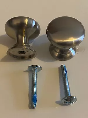 141142 X 2 (119976) IKEA Tyssedal Furniture Knob Handle With Screws • £3.50