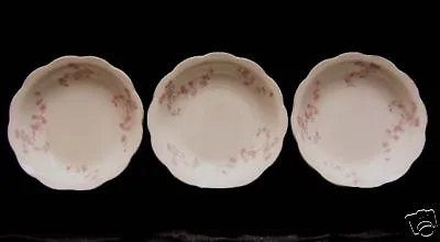 3 Vintage John Maddock & Sons Royal Vitreous Bowls White W/Pink Floral Gold Trim • $12.99