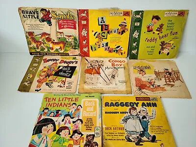 Vintage Childrens Records 45/78 Lot Of 7 Howdy Doody + Raggedy Ann +Sambo + • $19.99