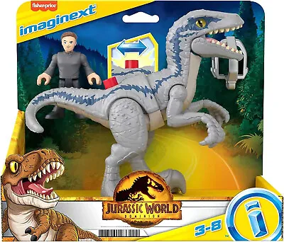 New Imaginext Jurassic World Dominion Dinosaur Toy Set With Blue And Owen Grady. • £11.99