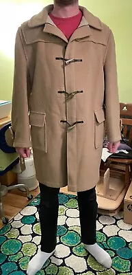 Mens Vintage Tan Gloverall Duffle Coat - No Hood Size 46 • $64