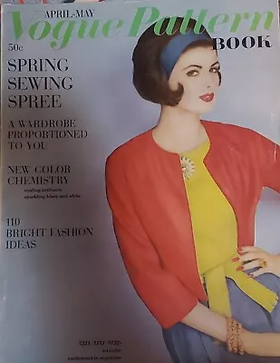 Vintage *Rare* VOGUE PATTERN BOOK / Magazine April - May 1961 Vol. 35 No. 5 • $74.99