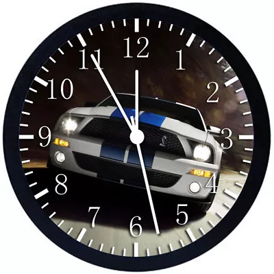 Mustang Shelby GT Cobra Black Frame Wall Clock Nice For Decor Or Gifts W160 • $19.95