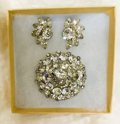 Vintage Clear Rhinestone Weiss Signed Set • $49.99