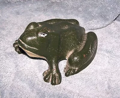 Vintage Cast Iron Frog Door Stop  (3.7 Pounds) • $34.95