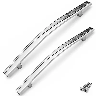 Wardrobe Handles Chrome Kitchen Cabinet Handle Durable Drawer Handle • £2.99