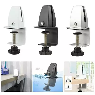 Office Table Partition Bracket Screen Clamp Shelf Holder Cubicle Clips • $26.28