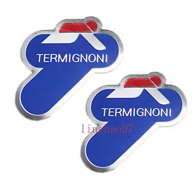 2PC TERMIGNONI Aluminium Heat Resistant Motorcycle Exhaust Pipe Racing Sticker • $6.91