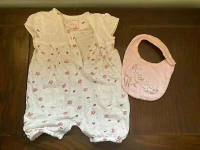 Next - My First Wardrobe Baby Grow & Bib - 3-6mths • £1