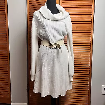 Venus Cream Cowl Neck Sweater Dress • $15