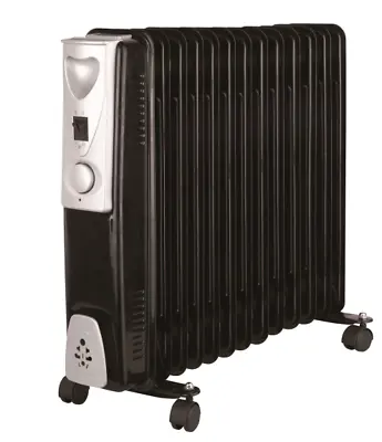 £77.99 • Buy 3KW Electric Radiator Oil Filled 13 Fin Heater Home Portable Thermostat 3 Heat