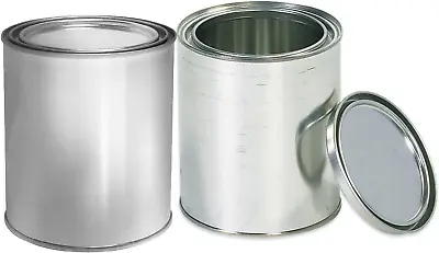 Empty Quart Paint Cans With Lids (2 Pack) Empty Metal Paint Storage Cans With To • $22.18