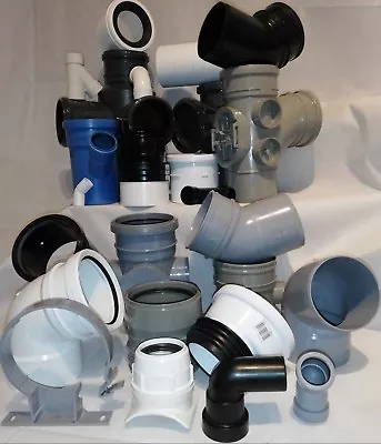 £3 • Buy Drainage Fittings 32,40,50,90 And 110mm, Push To Fit, Seal, Solder Connection