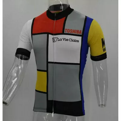 La Vie Claire Wonder Cycling Jersey Bicycle Jersey Cycling Shirt Cycling Tops • $20.63