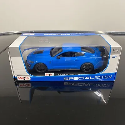 Maisto 2020 Ford Shelby GT 500 Mustang 1:18 Diecast Model Car Blue New • $41.49