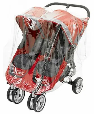 £23 • Buy Rain Cover To Fit Baby Jogger City Mini Double With Zip Made In Uk Quality Pvc