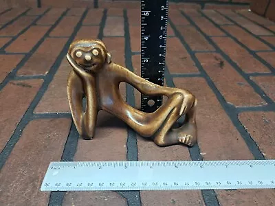 Vintage Mid Century Whimsical Abstract Ceramic Reclining Monkey Figurine  • $9.99