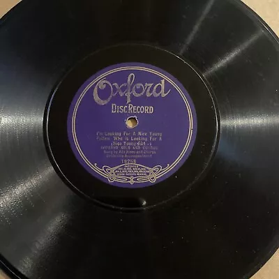 Ada Jones  78 Rpm OXFORD 19258 I'm Looking For A Nice Young Fellow 1910 V+ • $15