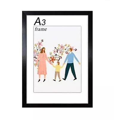 A3 Frame 11.7X16.5 Inch (29.7X42 Cm) Wooden A3 Picture Frame A3 Poster Frame  • £12.89