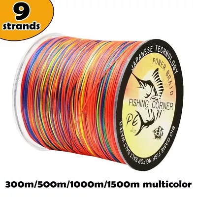 $20.93 • Buy Super Strong Multifilament PE Braid Fishing Line 9 Strands 300M 500M 1000M Wire