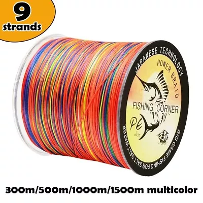 Super Strong Multifilament PE Braid Fishing Line 9 Strands 300M 500M 1000M Wire • $50.64