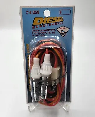 Diesel Electronics #4-258 3 Pin 3 Wire For Cobra 18 19 20 PLUS CB Radio NEW • $19.95