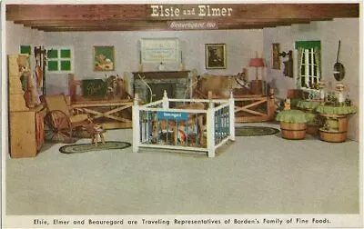 Old Borden Company Postcard - Elsie & Elmer The Cow In Person • $3.75