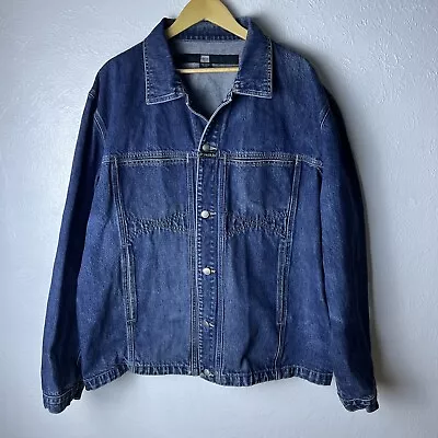 Marithe Francois Girbaud Jacket Men’s XXL Denim Blue Button Jacket Vintage • $25