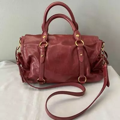 Miu Miu Pink 2Way Leather Shoulder Handbag USED Cute Rare Present From Japapn • $320