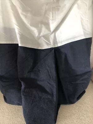 Restoration Hardware RH Baby & Child  Denim Blue Cotton Crib Skirt • $35