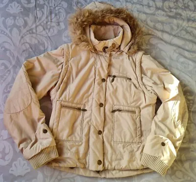 £10 • Buy Ladies Lee Cooper Beige Hooded Coat / Gilet Two In One Size M 