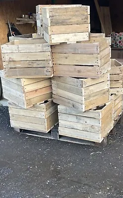 £10 • Buy Wooden Apple Crates Reclaimed Wooden Crates Storage Boxes Uk Seller!