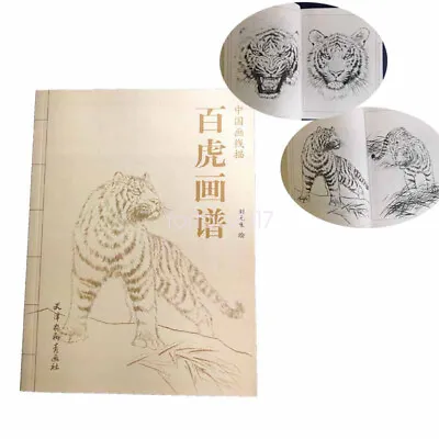 Tattoo Flash Book Hundreds Of Tiger For Drawing Sketch Line Calligraphy Sheet • $16.16