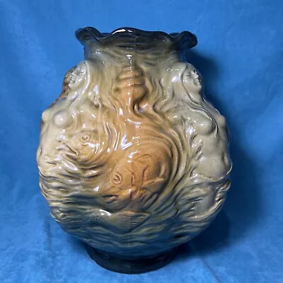 Rare Vance Avon Faience Mermaid Pottery Art Nouveau Vase 12  Tall • $1099.99