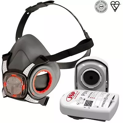 JSP Force 8 Half-Mask (MEDIUM) INCLUDING P3 PressToCheck Filters • £18.50