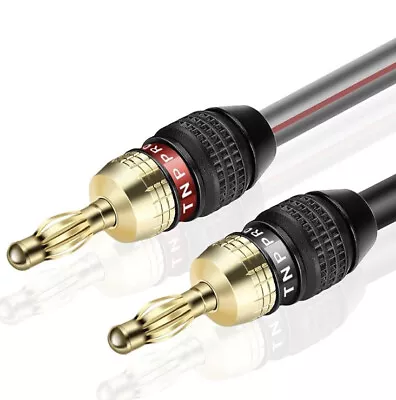 TNP 12AWG Speaker Cable Wire With Gold-plated Banana Plugs Oxygen-free Copper • £6.99