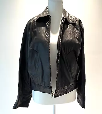 Michael Kors Womens Black Leather Jacket 2000s • $61