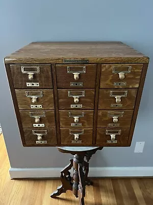 Antique Library Bureau Solemakers Cabinet-12 Drawer • $499.99