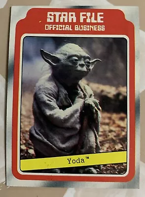 1980 Topps Star Wars Empire Strikes Back Yoda Card #9 Star File Official  • $9.50