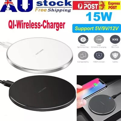 15W Wireless Fast Charger Charging Pad For Samsung S23+ IPhone 14 15 Pro MAX • $7.59