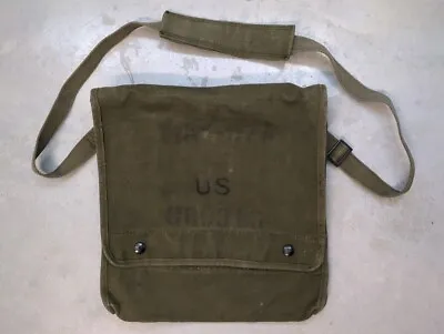 Vintage 1989 US Military Surplus Map & Photograph Case Shoulder Bag OD-7 Canvas • $37.50