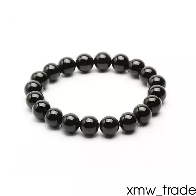 £3.99 • Buy Black Magnetic Round Bead Hematite Bracelet Pain Relief Therapy Arthritis