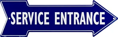 $11.99 • Buy Service Entrance Metal Arrow Sign 20  X 6  ↔ Directional This Way Embossed Decor